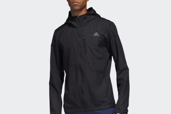 Cortavientos con capucha Own the Run Negro FL6964 21 model Copy