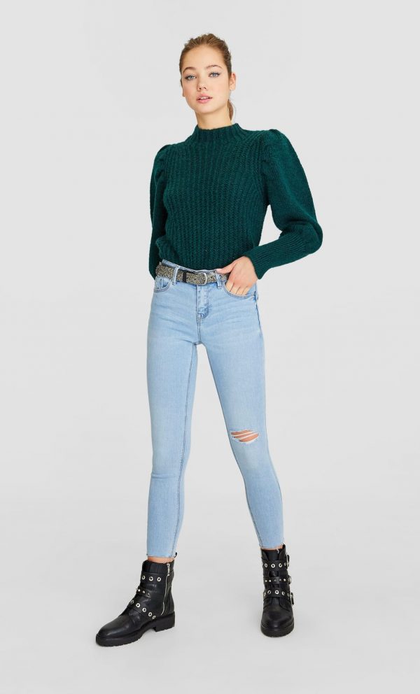 Jeans low waist rotos denim