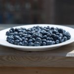 blueberry plate on patio