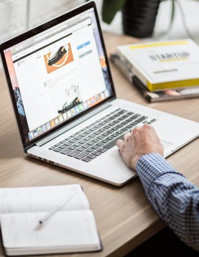 macbook air on desk