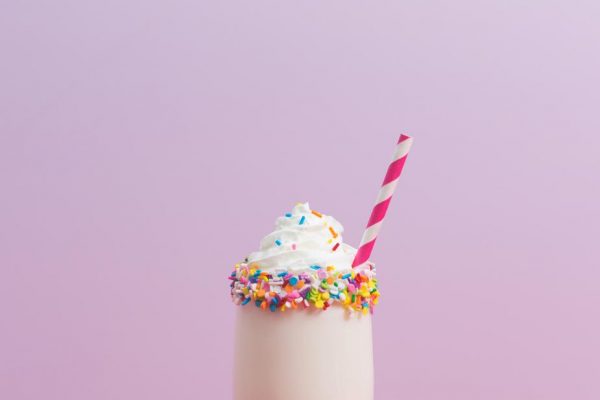 milkshake on pink
