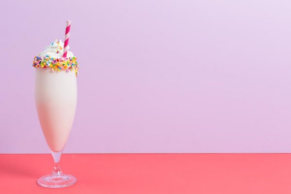 vanilla milkshake on pinks